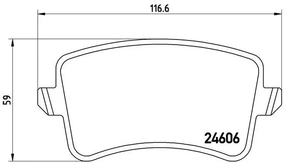 Diskinių stabdžių trinkelių rinkinys BREMBO P 85 100X