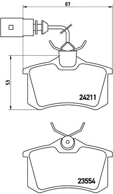 Diskinių stabdžių trinkelių rinkinys BREMBO P 85 101