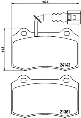 Diskinių stabdžių trinkelių rinkinys BREMBO P 85 104