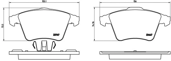 Diskinių stabdžių trinkelių rinkinys BREMBO P 85 107