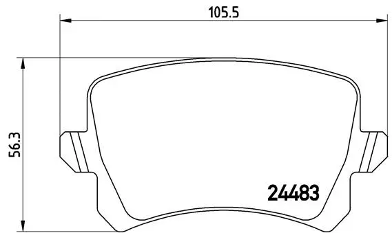 Diskinių stabdžių trinkelių rinkinys BREMBO P 85 109X