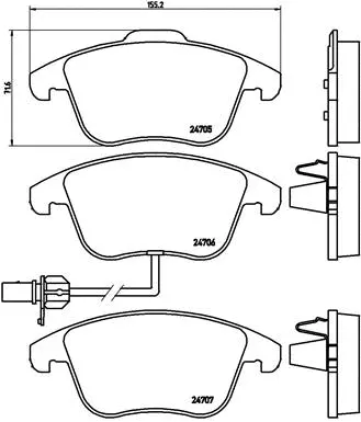 Diskinių stabdžių trinkelių rinkinys BREMBO P 85 113X
