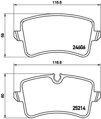 Diskinių stabdžių trinkelių rinkinys BREMBO P 85 118X