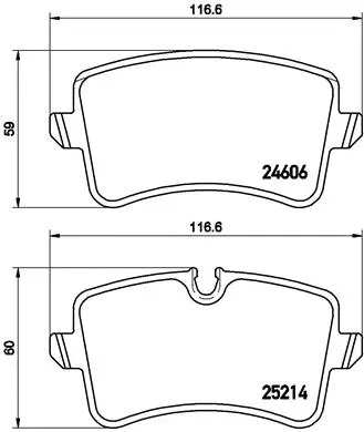 Diskinių stabdžių trinkelių rinkinys BREMBO P 85 120