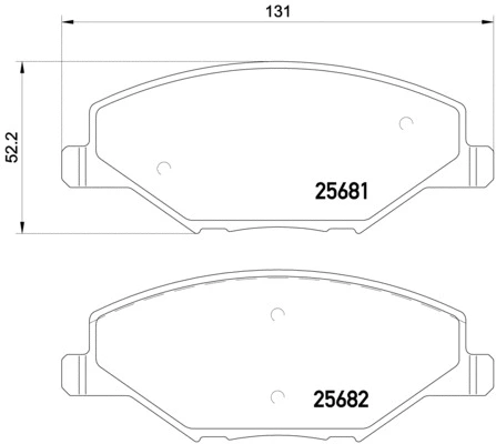 Diskinių stabdžių trinkelių rinkinys BREMBO P 85 121