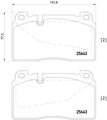 Diskinių stabdžių trinkelių rinkinys BREMBO P 85 123