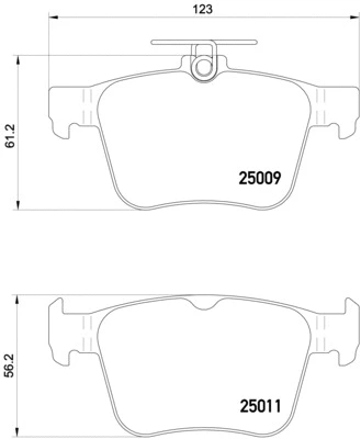 Diskinių stabdžių trinkelių rinkinys BREMBO P 85 124X