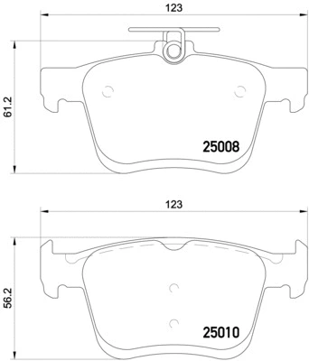 Diskinių stabdžių trinkelių rinkinys BREMBO P 85 125