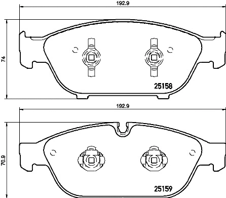 Diskinių stabdžių trinkelių rinkinys BREMBO P 85 127