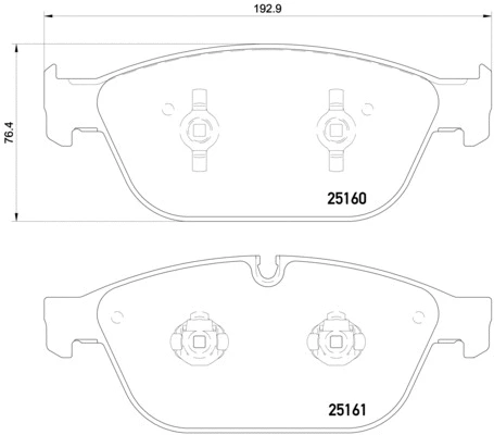 Diskinių stabdžių trinkelių rinkinys BREMBO P 85 128