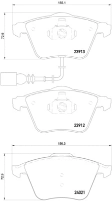 Diskinių stabdžių trinkelių rinkinys BREMBO P 85 129X