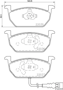 Diskinių stabdžių trinkelių rinkinys BREMBO P 85 137X