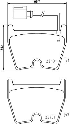 Diskinių stabdžių trinkelių rinkinys BREMBO P 85 152X
