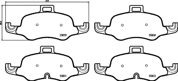 Diskinių stabdžių trinkelių rinkinys BREMBO P 85 160X