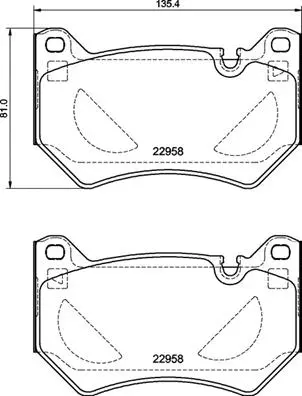 Diskinių stabdžių trinkelių rinkinys BREMBO P 85 177