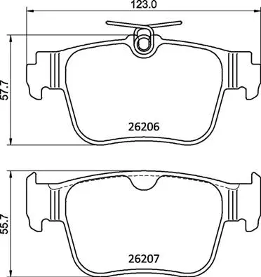 Diskinių stabdžių trinkelių rinkinys BREMBO P 85 184
