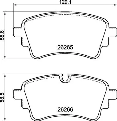 Diskinių stabdžių trinkelių rinkinys BREMBO P 85 186