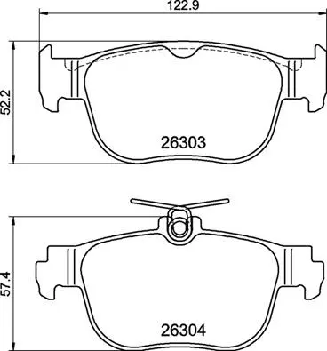Diskinių stabdžių trinkelių rinkinys BREMBO P 85 189