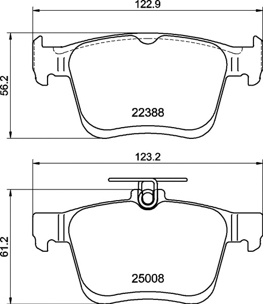 Diskinių stabdžių trinkelių rinkinys BREMBO P 85 191