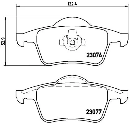 Diskinių stabdžių trinkelių rinkinys BREMBO P 86 014