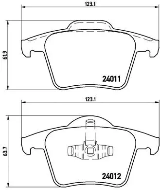 Diskinių stabdžių trinkelių rinkinys BREMBO P 86 019