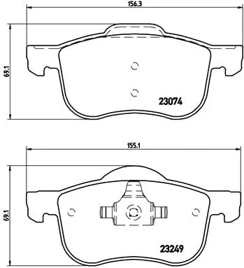 Diskinių stabdžių trinkelių rinkinys BREMBO P 86 020