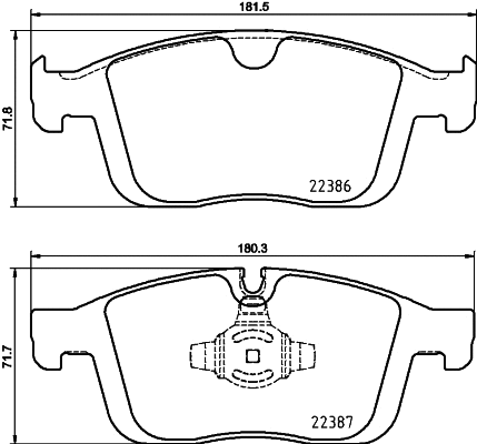 Diskinių stabdžių trinkelių rinkinys BREMBO P 86 026