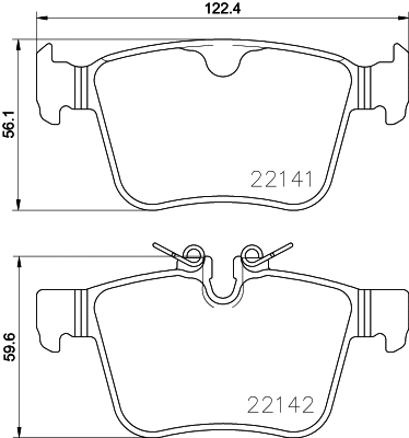 Diskinių stabdžių trinkelių rinkinys BREMBO P 86 029