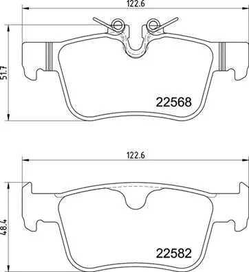 Diskinių stabdžių trinkelių rinkinys BREMBO P 86 030
