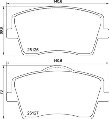 Diskinių stabdžių trinkelių rinkinys BREMBO P 86 031