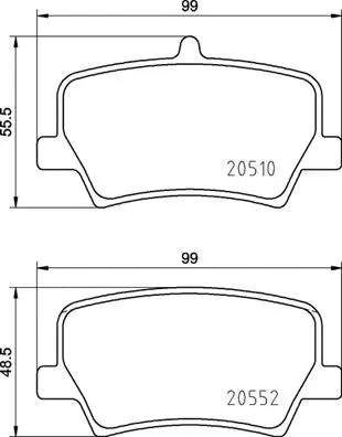 Diskinių stabdžių trinkelių rinkinys BREMBO P 86 032