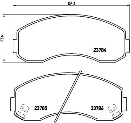 Diskinių stabdžių trinkelių rinkinys BREMBO P 99 003