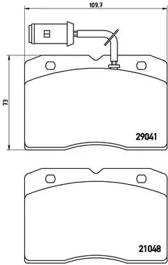 Diskinių stabdžių trinkelių rinkinys BREMBO P A6 012