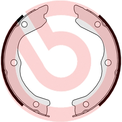 Rankinio stabdžio trinkelių komplektas BREMBO S 56 543