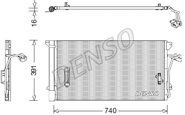 Oro kondicionieriaus radiatorius DENSO DCN02027