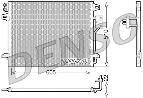 Oro kondicionieriaus radiatorius DENSO DCN06006