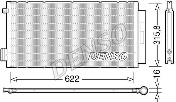 Oro kondicionieriaus radiatorius DENSO DCN09044