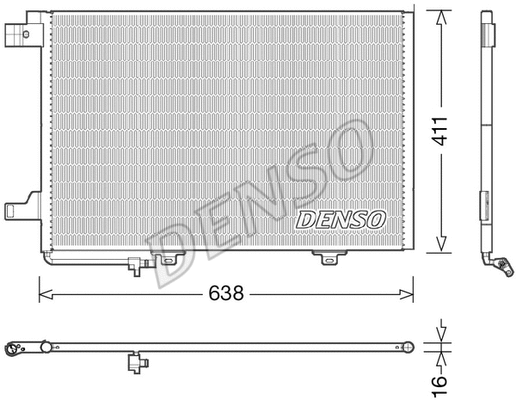 Oro kondicionieriaus radiatorius DENSO DCN17007