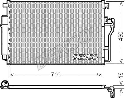 Oro kondicionieriaus radiatorius DENSO DCN17008
