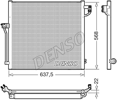 Oro kondicionieriaus radiatorius DENSO DCN17058
