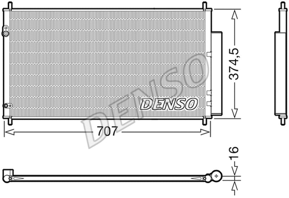 Oro kondicionieriaus radiatorius DENSO DCN40025