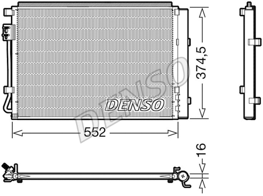 Oro kondicionieriaus radiatorius DENSO DCN41017