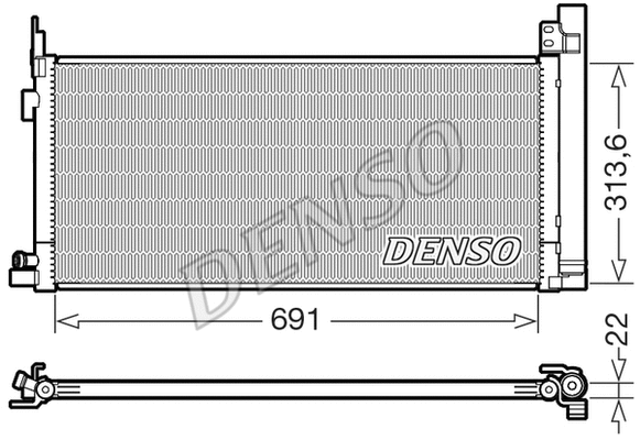 Oro kondicionieriaus radiatorius DENSO DCN50124
