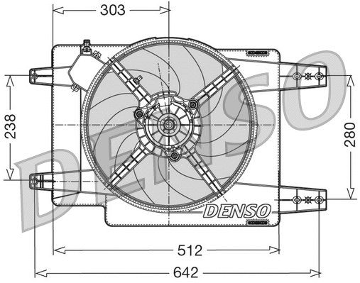 Radiatoriaus ventiliatorius DENSO DER01011
