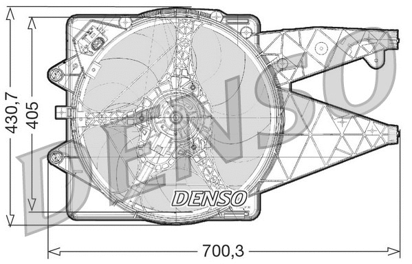 Radiatoriaus ventiliatorius DENSO DER01020