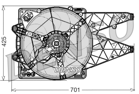 Radiatoriaus ventiliatorius DENSO DER01030