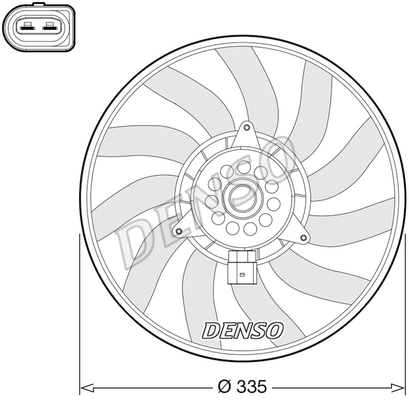 Radiatoriaus ventiliatorius DENSO DER02008