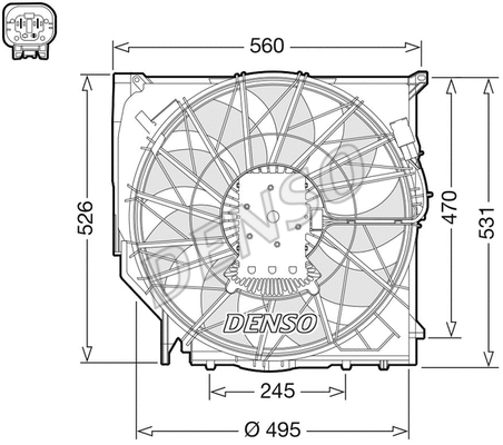 Radiatoriaus ventiliatorius DENSO DER05008