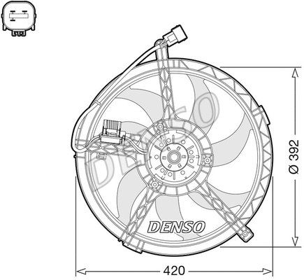 Radiatoriaus ventiliatorius DENSO DER05009
