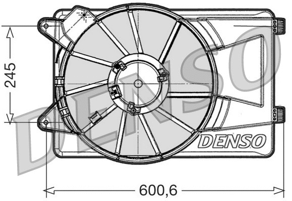 Radiatoriaus ventiliatorius DENSO DER09305
